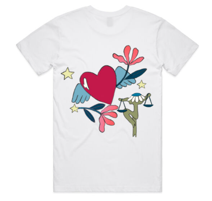 Justice Blossom Tee, back printed