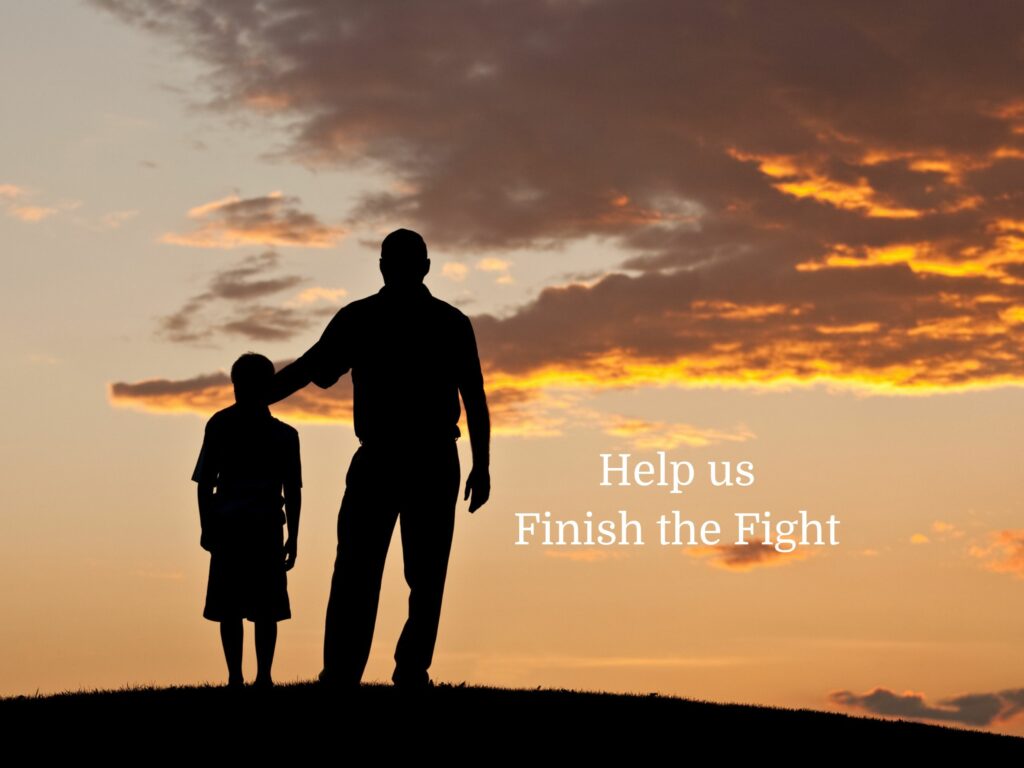 Father and son sillouhette