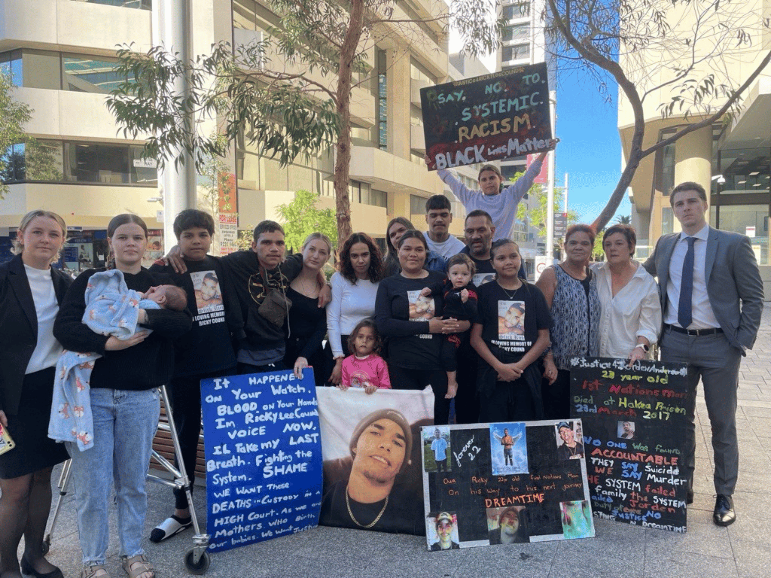 Family of Ricky-Lee Cound at coronial inquest